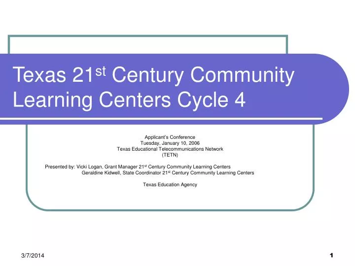 texas 21 st century community learning centers cycle 4