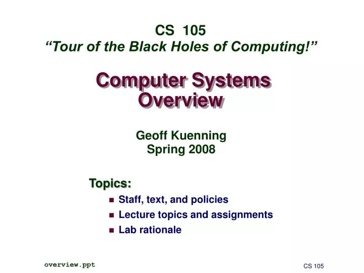 computer systems overview