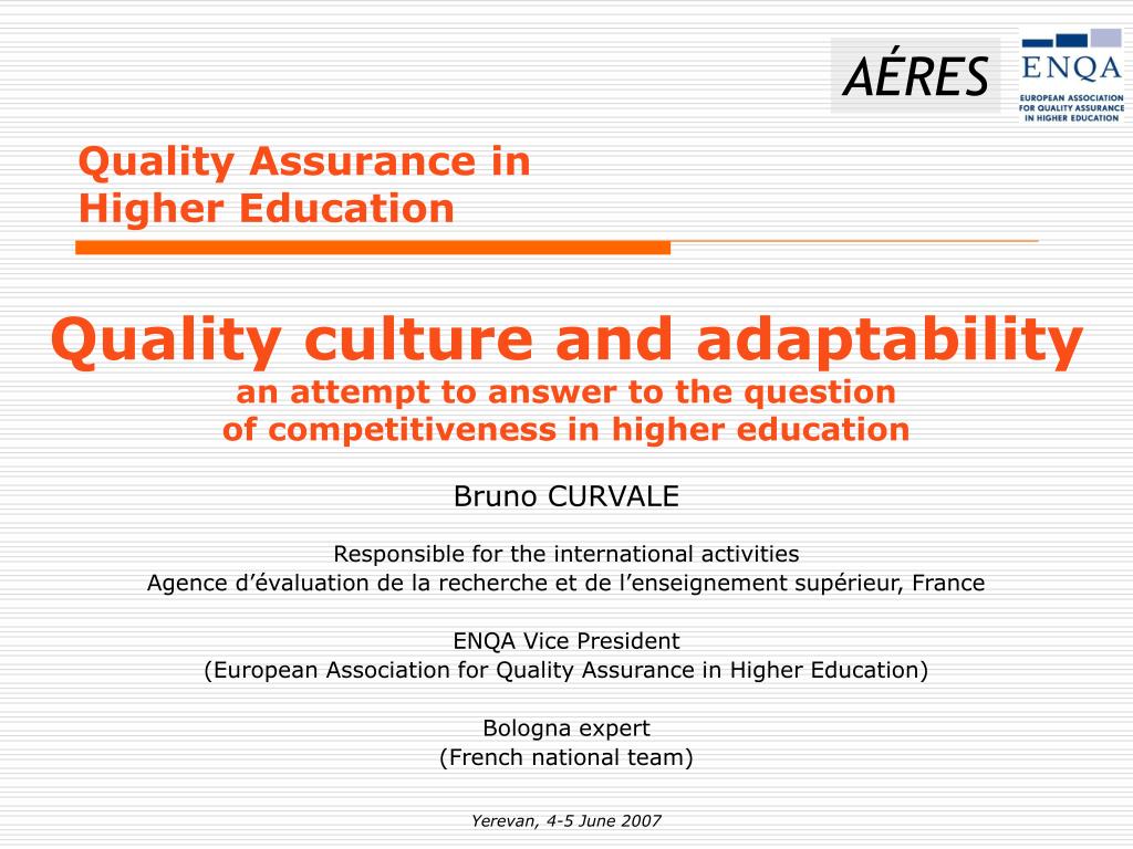 PPT - Quality Assurance in Higher Education PowerPoint Presentation ...