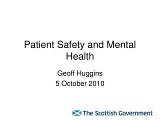 Patient Safety and Mental Health