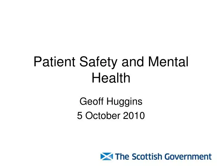 patient safety and mental health