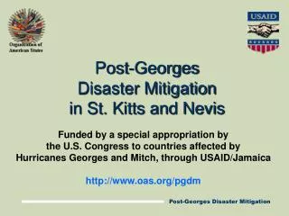 Post-Georges Disaster Mitigation in St. Kitts and Nevis