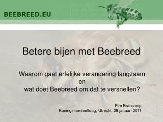 Betere bijen met Beebreed