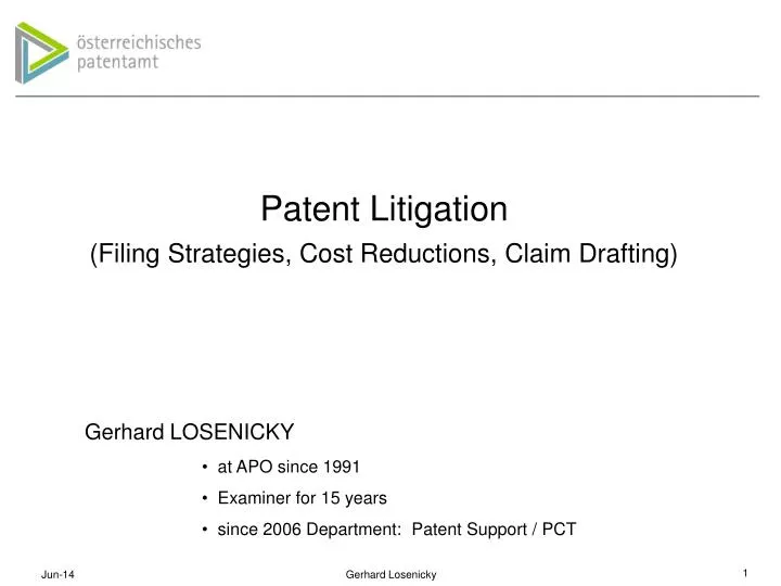 patent litigation filing strategies cost reductions claim drafting