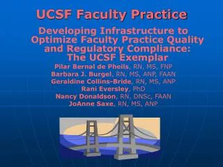 UCSF Faculty Practice