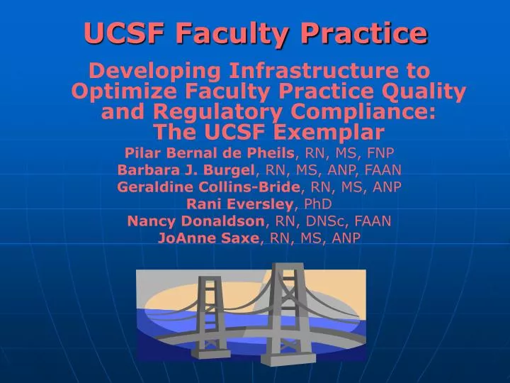 ucsf faculty practice