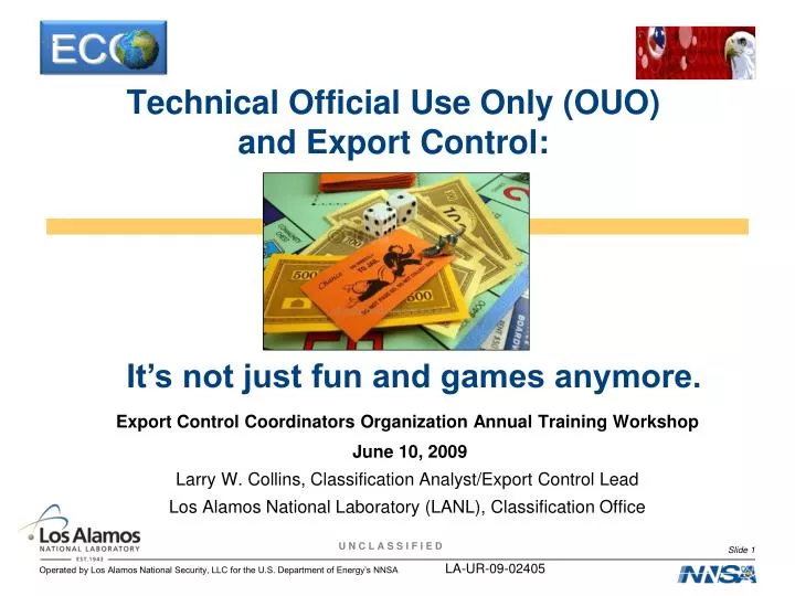 technical official use only ouo and export control