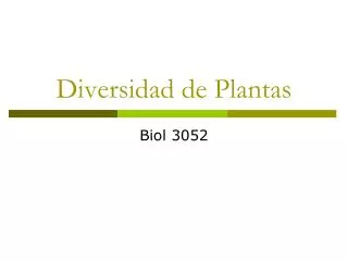 Diversidad de Plantas
