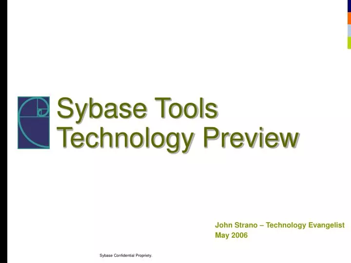 sybase tools technology preview