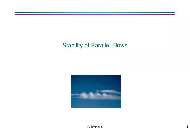 stability of parallel flows