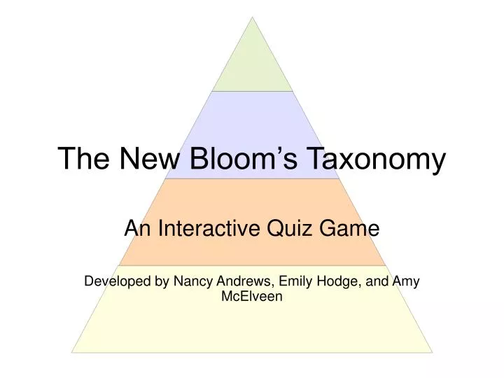 the new bloom s taxonomy