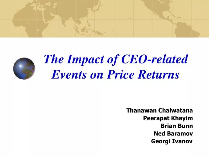 the impact of ceo related events on price returns