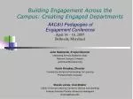 Building Engagement Across the Campus: Creating Engaged Departments AAC&amp;U Pedagogies of Engagement Conference April - slide 1