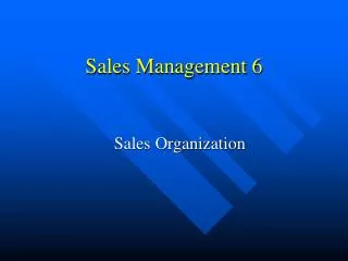 Sales Management 6