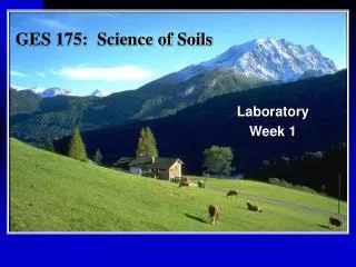 GES 175: Science of Soils