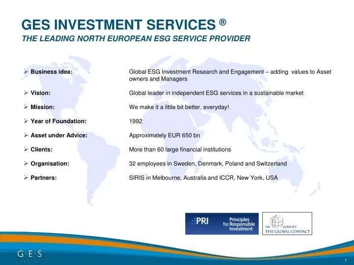 ges investment services the leading north european esg service provider
