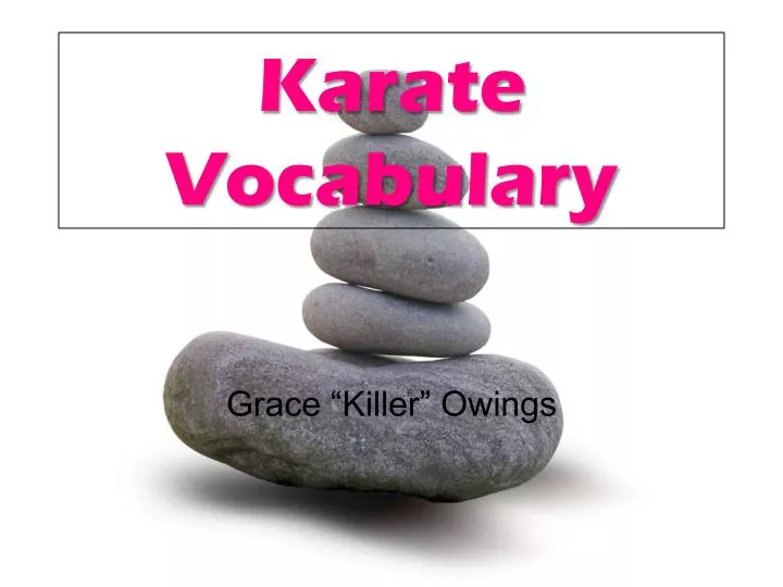 karate vocabulary