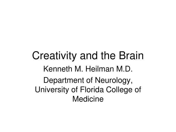creativity and the brain