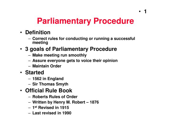 parliamentary procedure