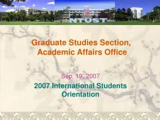 Graduate Studies Section, Academic Affairs Office