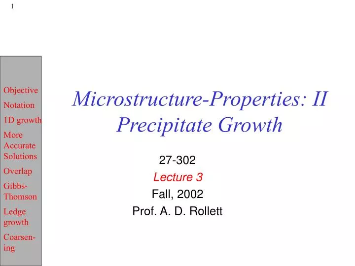 microstructure properties ii precipitate growth