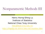 Nonparametric Methods III - slide 1
