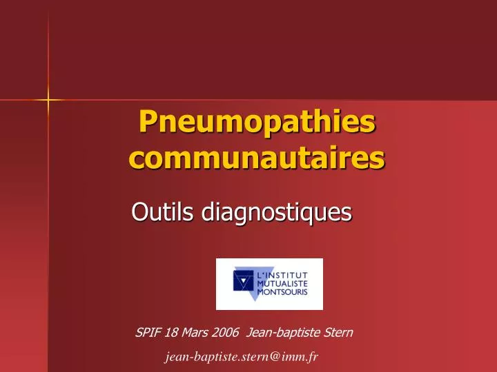 pneumopathies communautaires
