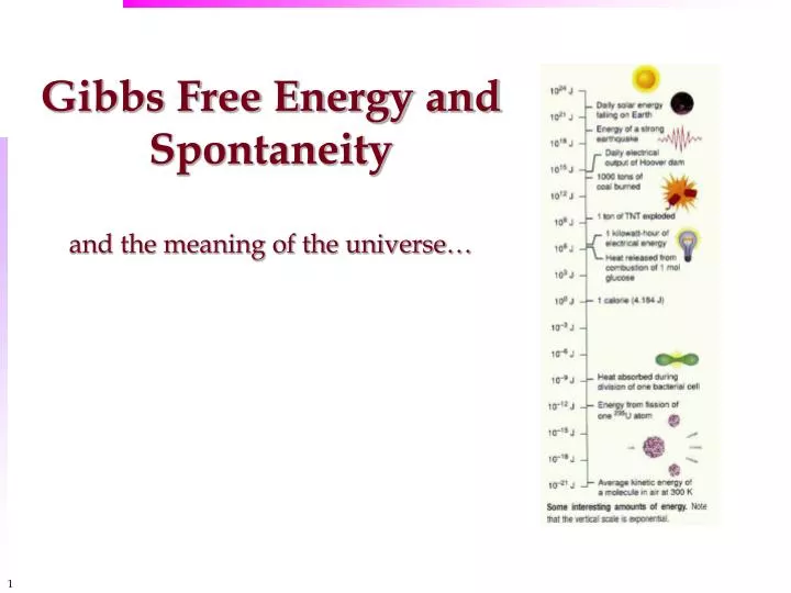 gibbs free energy and spontaneity and the meaning of the universe