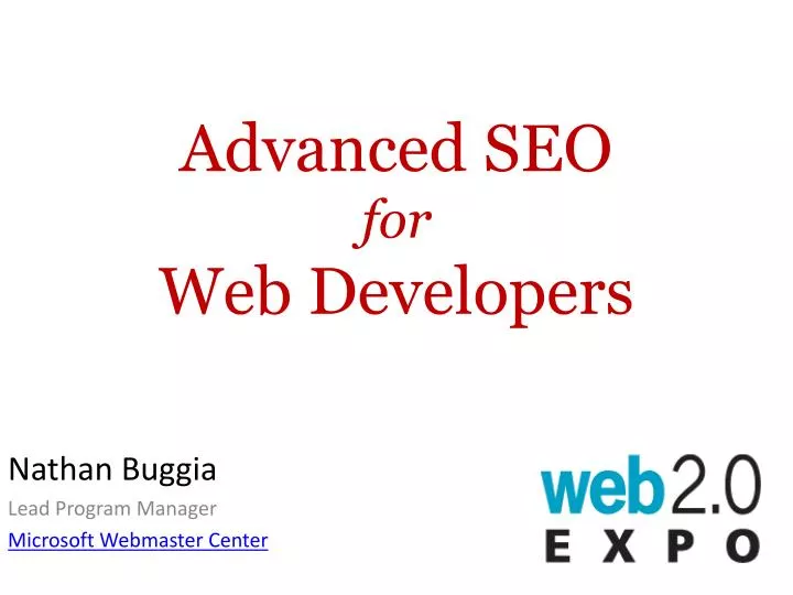 advanced seo for web developers