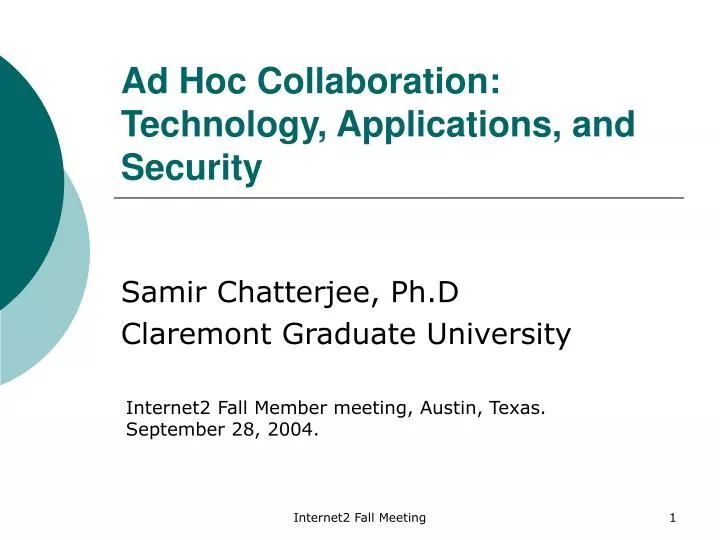ad hoc collaboration technology applications and security