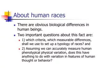 About human races