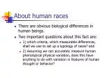 About human races - slide 1