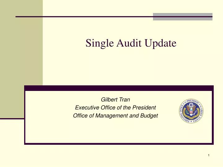 single audit update