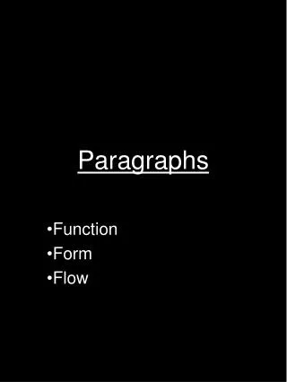 Paragraphs