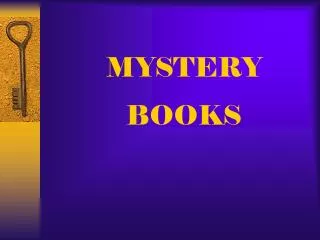 MYSTERY BOOKS