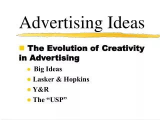 Advertising Ideas