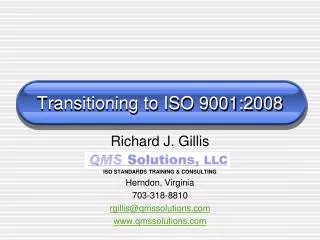 Transitioning to ISO 9001:2008