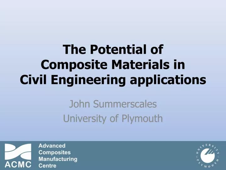 the potential of composite materials in civil engineering applications