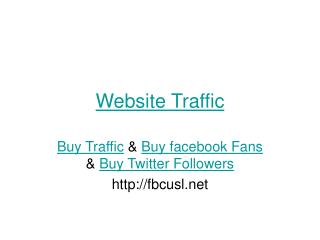 Website Traffic & Buy Traffic
