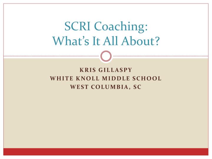 scri coaching what s it all about