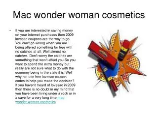 Mac wonder woman cosmetics
