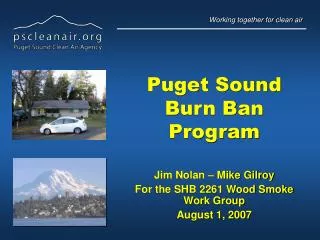 Puget Sound Burn Ban Program