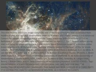 Tarantula nebula's star-filled web