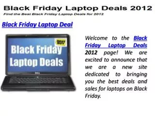 Black Friday Laptop Deals