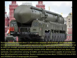 Nuclear weapons: Who has how many