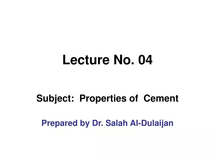 lecture no 04