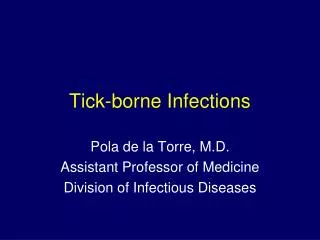 Tick-borne Infections