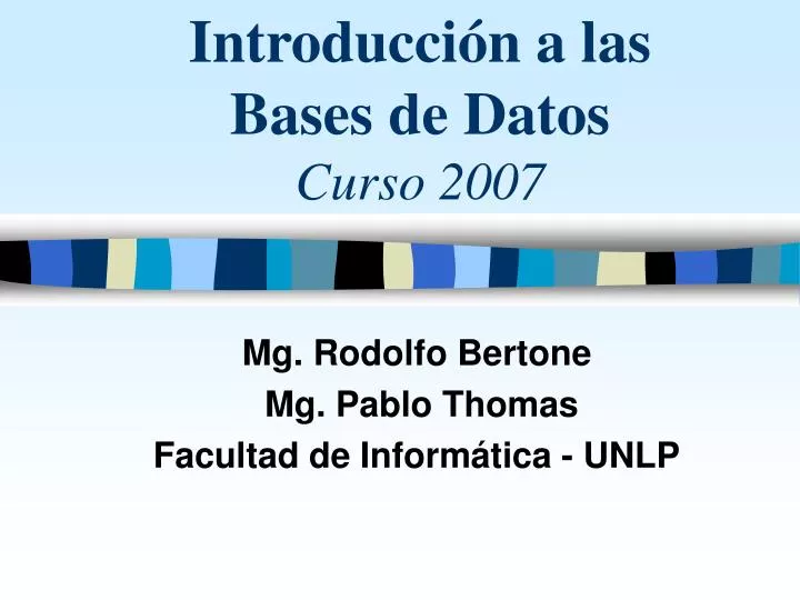 introducci n a las bases de datos curso 2007