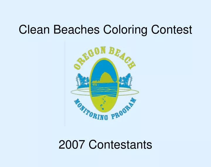 clean beaches coloring contest