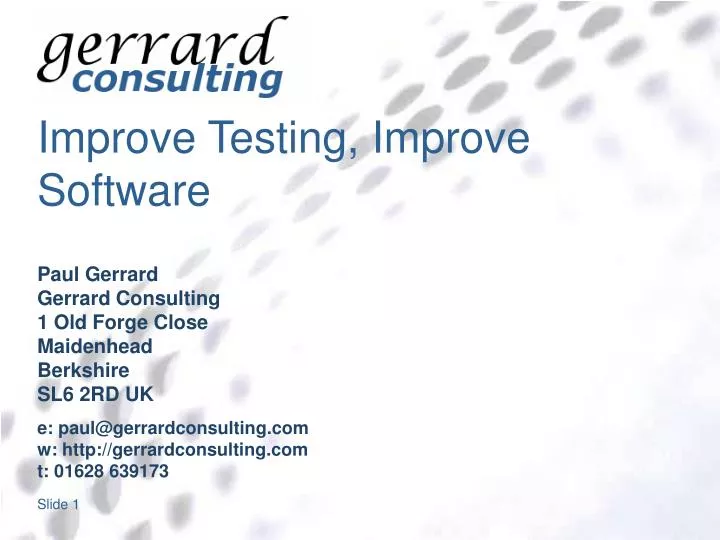 improve testing improve software